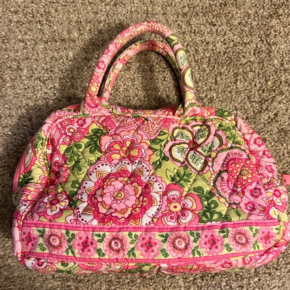 Retired 2008 Vera Bradley Bowler Handbag. Petal Pink - Picture 3 of 6
